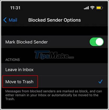 How to set up automatically delete emails from blocked sender on iPhone Picture 3