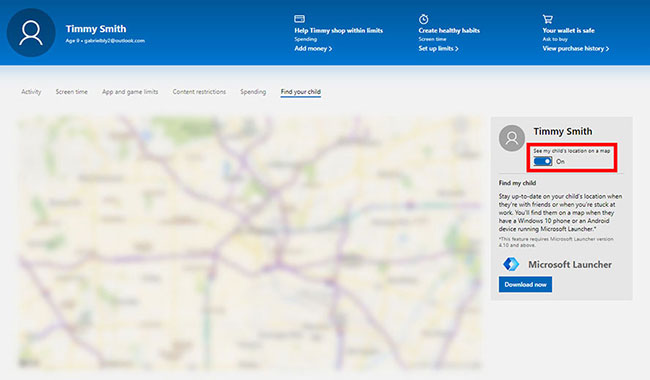 How to set up child control on Windows 10 Picture 11