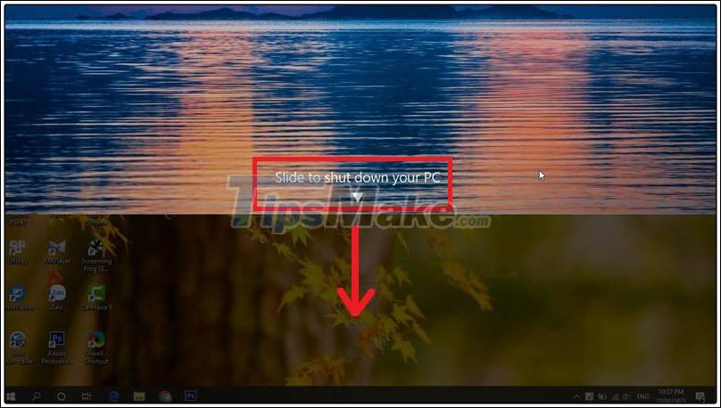 How to set up swipe screen to turn off computer on Windows 10 Picture 4