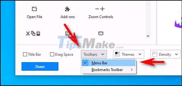 How to Show Options Menu Bar in Firefox Windows 10 or Linux Picture 3
