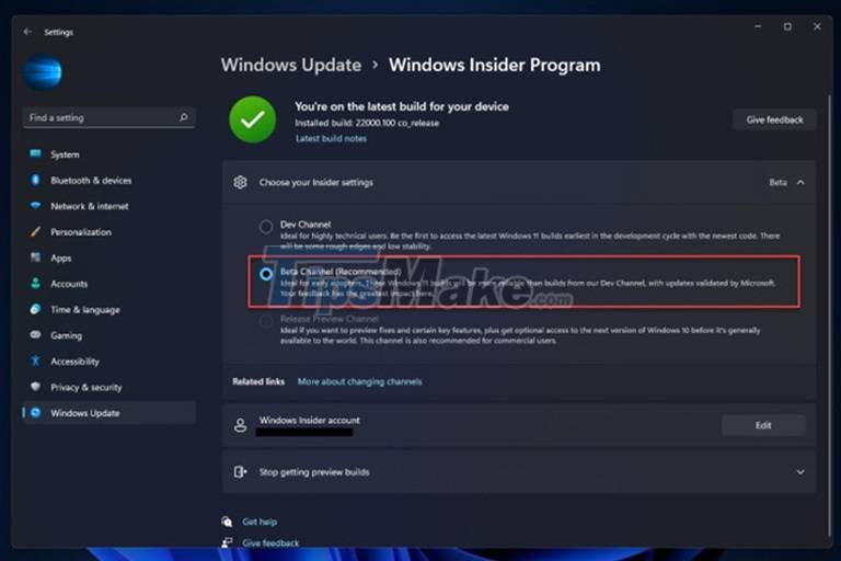 How To Switch To Beta Channel In Windows 11 Insider Preview - TipsMake.com