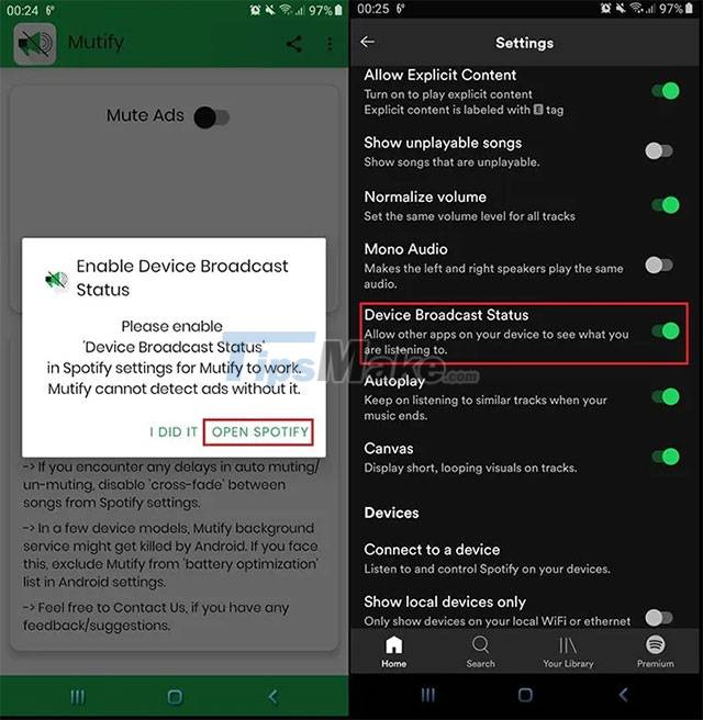How to turn off advertising sounds on Spotify Android with the Mutify app Picture 3