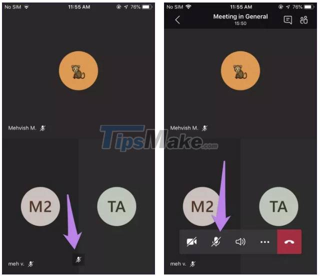 How to turn off mic in Microsoft Teams Picture 2