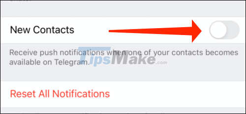 How to turn off 'Contact Joined Telegram' notification on iPhone