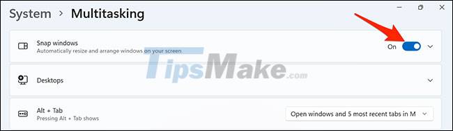 How to turn off Snap Layout in Windows 11 Picture 3