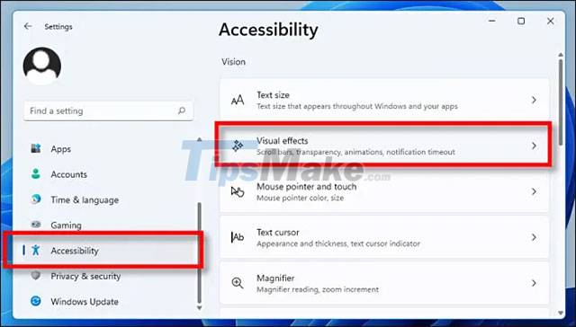 How to turn off the transparency effect on Windows 11 Picture 2
