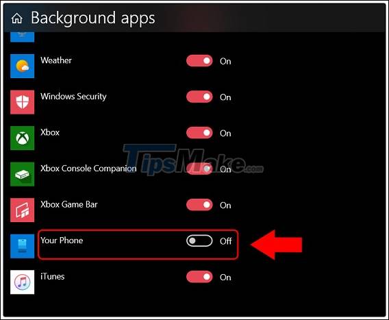 How to turn off yourphone.exe process on Windows 10 Picture 2