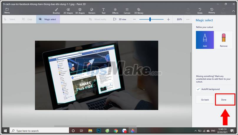 How to use Paint 3D to edit images Picture 7