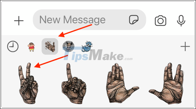 How to use stickers / stickers expressing emotions in Signal Picture 4