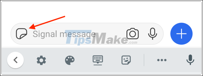 How to use stickers / stickers expressing emotions in Signal Picture 5