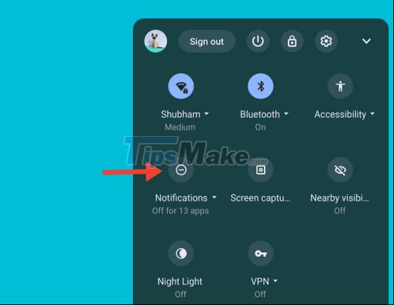 How to use the 'Do Not Disturb' feature to turn off notifications on Chromebooks Picture 2
