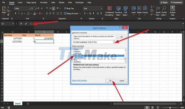 How to use the WORKDAY function in Microsoft Excel Picture 5