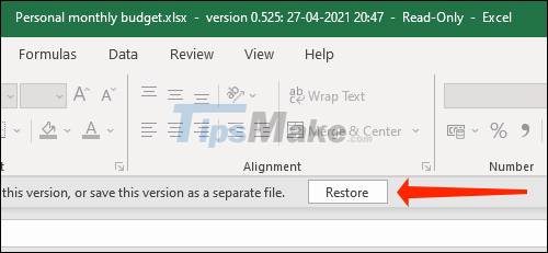 How to view and restore Excel file versions phiên Picture 4