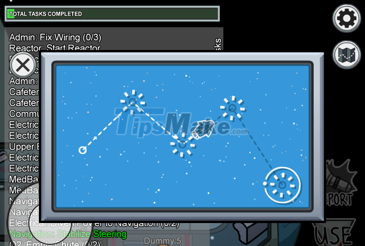 Instructions for doing the map quest The Skeld in Among Us Picture 17