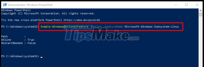 Instructions for installing Windows Linux Subsystem on Windows 10 Picture 7