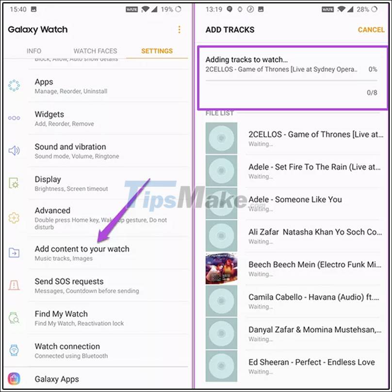 Instructions on how to connect Galaxy Buds headphones with Galaxy Watch Picture 3