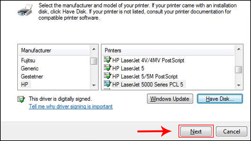 Instructions on how to fix the error of the computer not recognizing the printer Picture 13