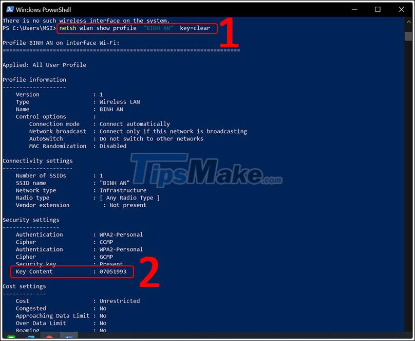 Instructions on how to view Wi-Fi passwords on Windows 10 Picture 12