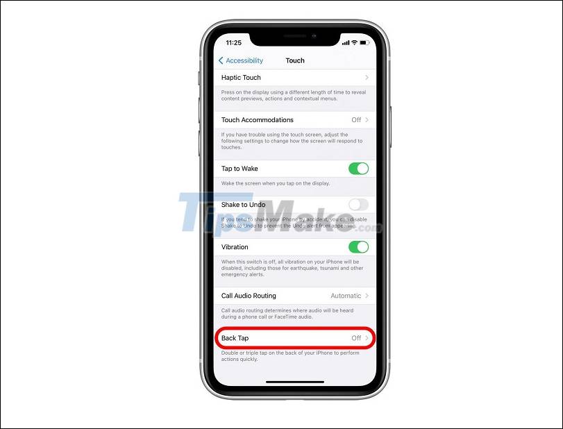 Instructions on turning on the back of iPhone Picture 4