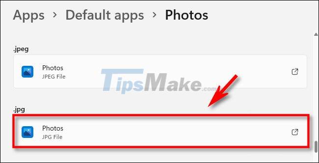 Instructions to set up the default application to open files on Windows 11 Picture 7
