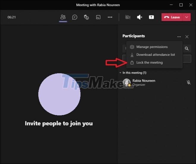 Microsoft Teams adds a meeting lock feature, late people can't access it