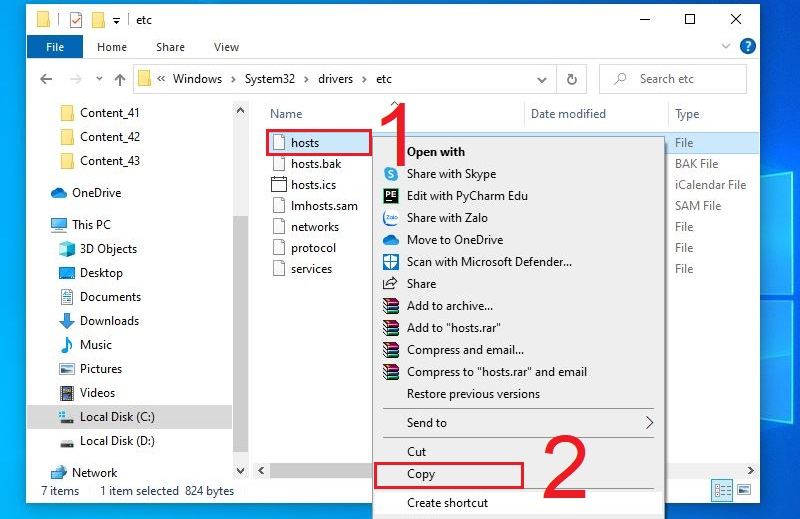 Simple and fast steps to edit Host File on Windows 10 Picture 4