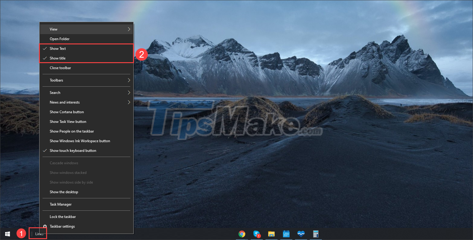 Steps to bring applications on the Taskbar on Windows 10 to the middle of the screen like Windows 11 Picture 7
