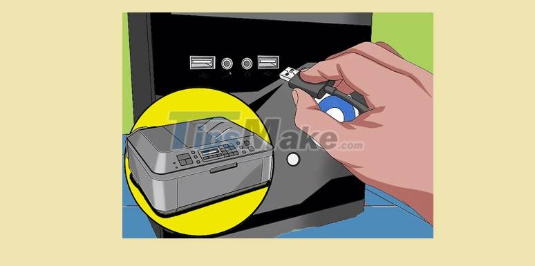 Steps to connect the printer to the computer Picture 1