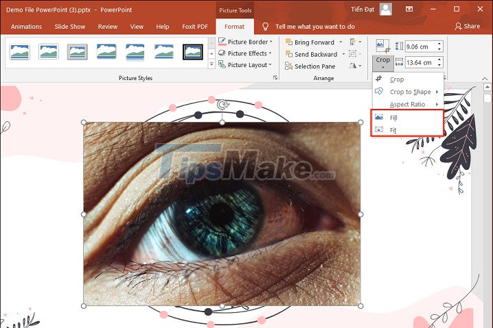 Steps to crop images in PowerPoint Picture 11