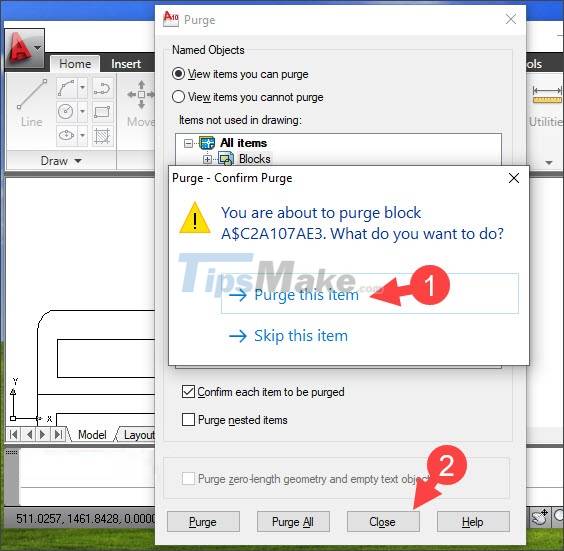 Steps to delete Block in AutoCAD