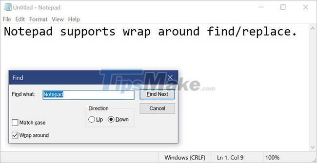 Steps to find and replace text in Notepad on Windows 10 Picture 1