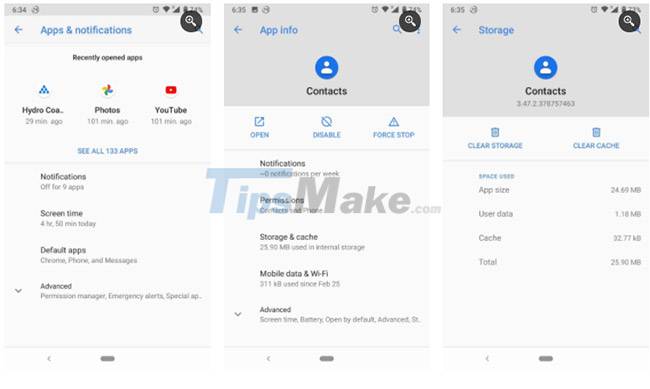 Steps to fix 'android.process.acore Has Stopped' error on Android Picture 1