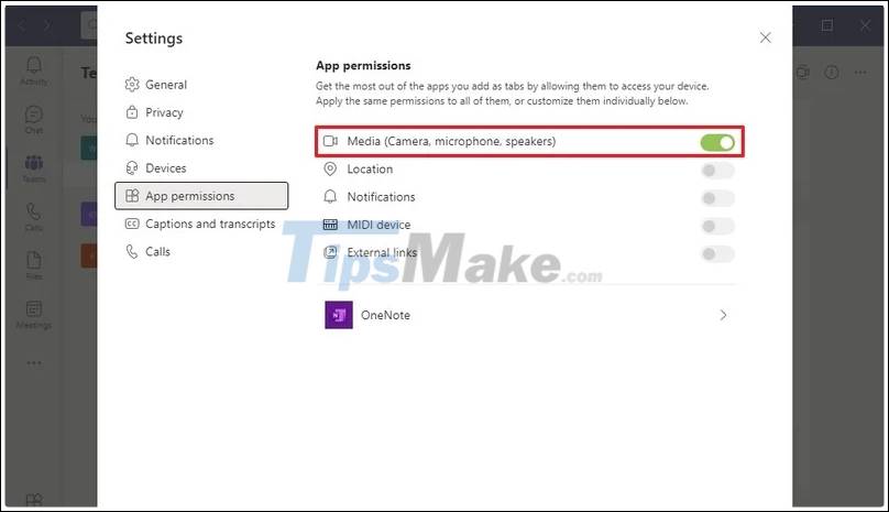 Steps to fix camera not working on Microsoft Teams Picture 4