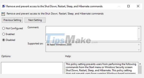 Steps to Fix 'There Are Currently No Power Options Available' error on Windows 10 Picture 1
