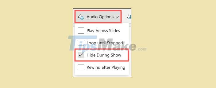 Steps to hide the inserted sound icon in PowerPoint Picture 3