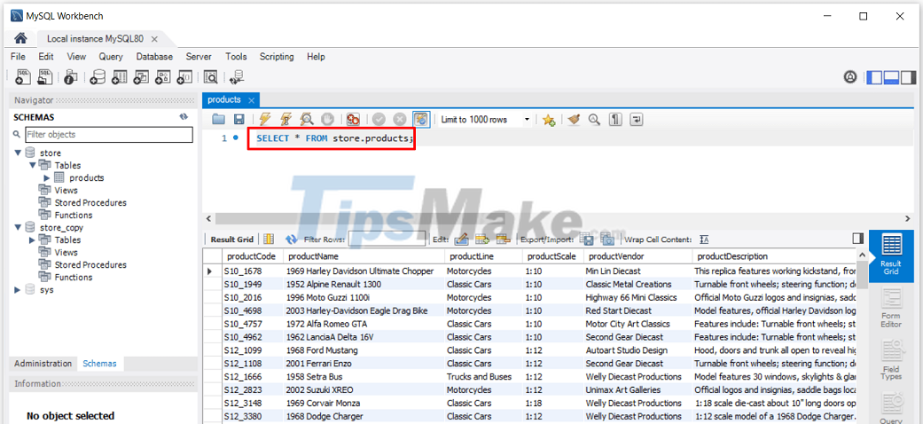 how to import mysql database workbench