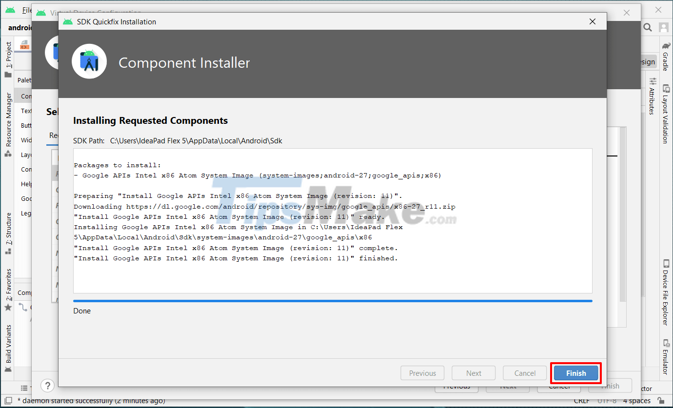 Steps to install and create virtual machine on Android Studio Picture 15