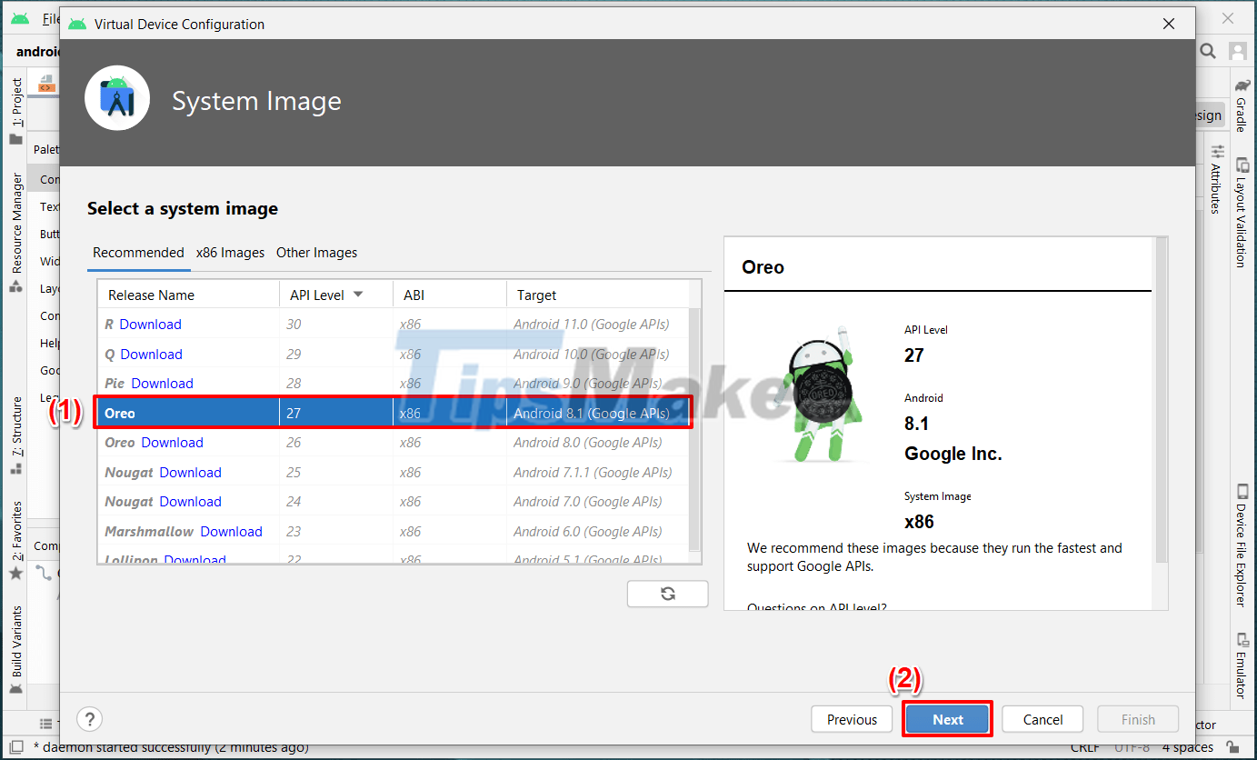 Steps to install and create virtual machine on Android Studio Picture 17