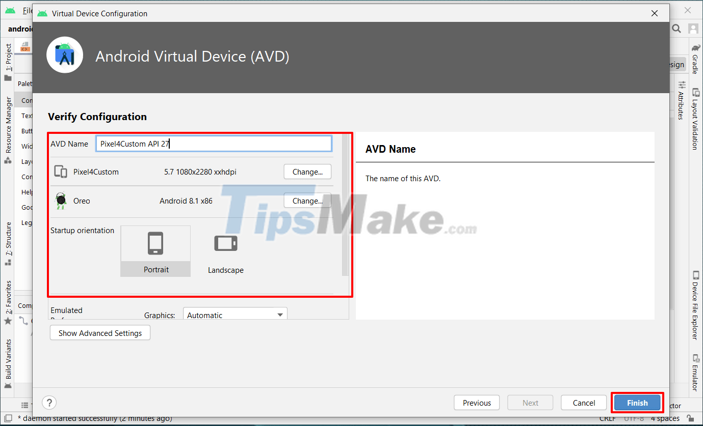 Steps to install and create virtual machine on Android Studio Picture 19