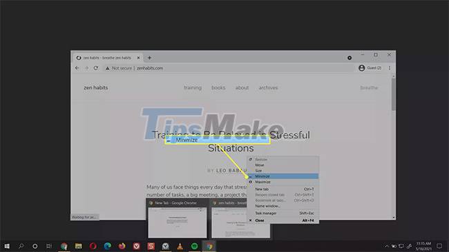 Steps to minimize the screen in Windows 10 Picture 3