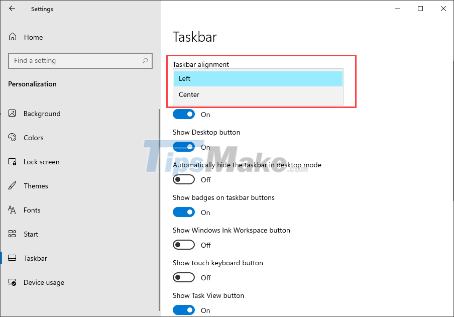 Steps to put the Taskbar on Windows 11 to the left like Windows 10 Picture 4
