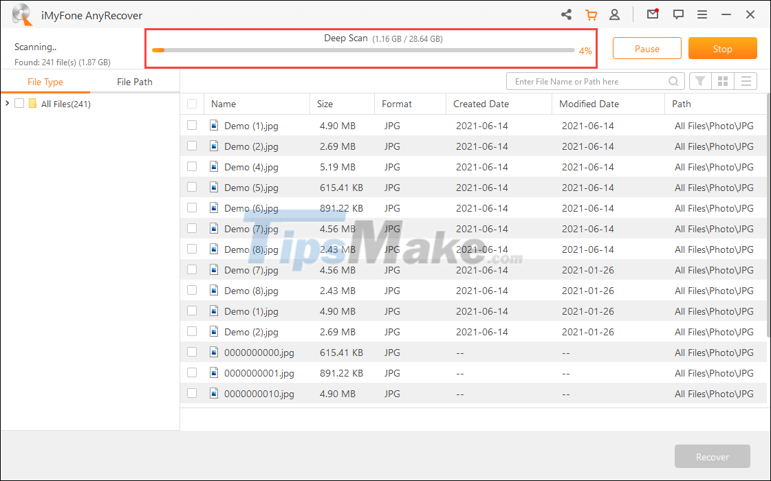 Picture 5 of Steps to recover deleted files on USB and External Hard Drive