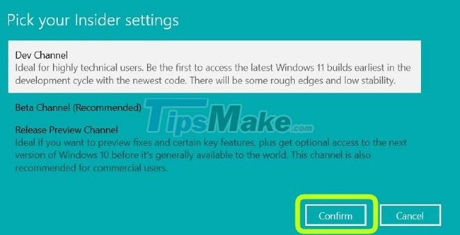 Picture 5 of Steps to register for Windows Insider Program to experience Windows 11 early