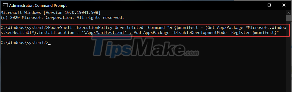 Steps to restore Windows Security on Windows 10 Picture 6