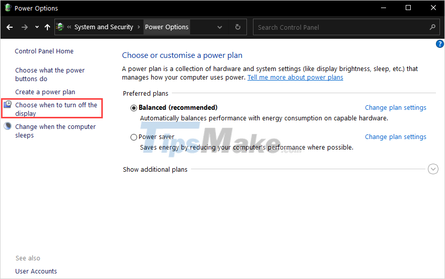 Steps to set screen off time on laptop Picture 7