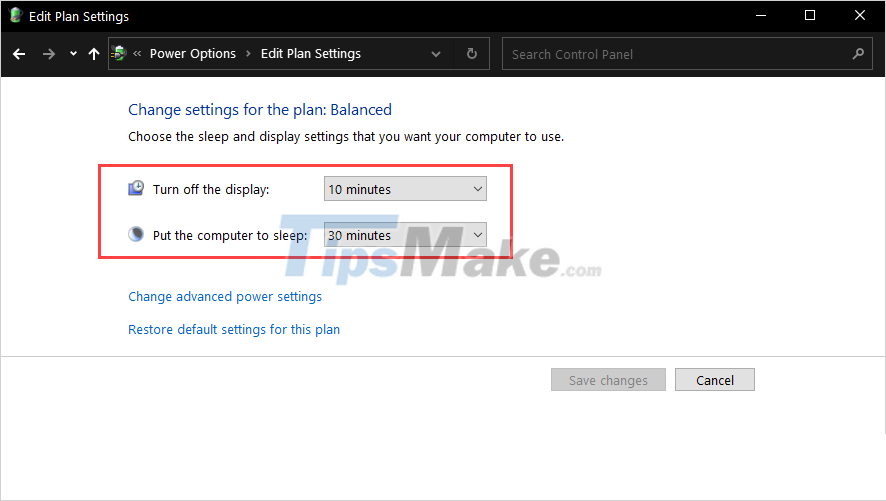 Steps to set screen off time on laptop Picture 8