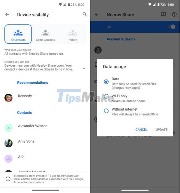 Steps to use Nearby Share on Android phones Picture 8