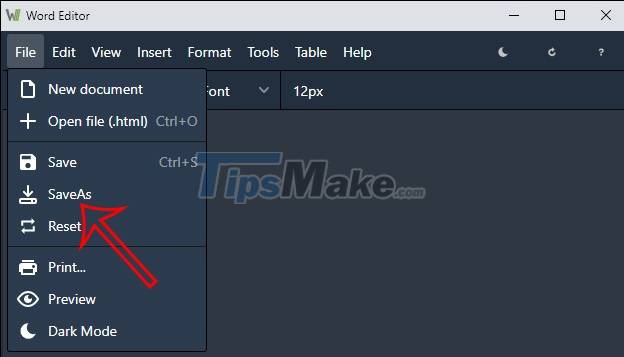 Steps to use the Word Editor editing utility on the browser Picture 4