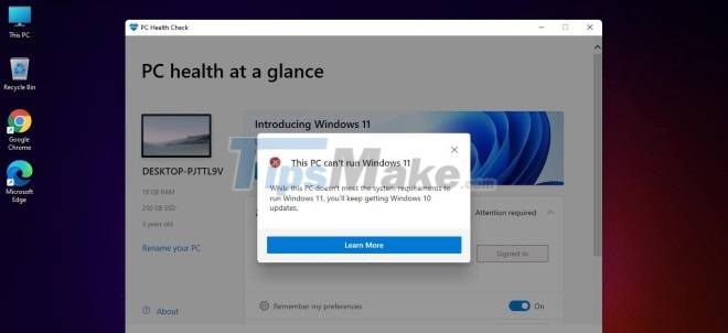 Steps to use Windows PC Health Check, check whether the computer can ...