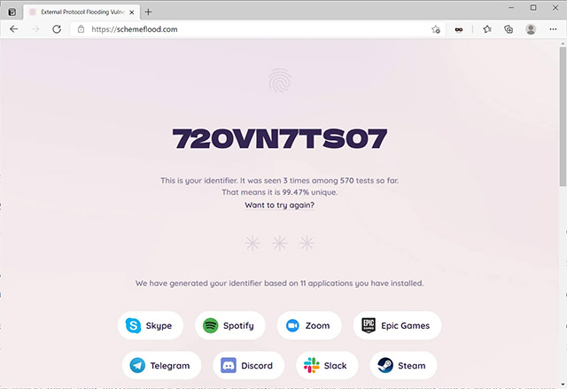 Vulnerabilities discovered in many web browsers that allow users to be tracked through installed applications Picture 2